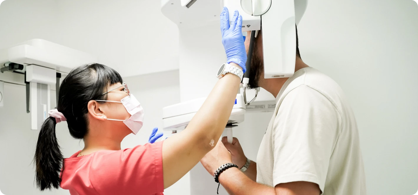 Téléradiographie de profil au cabinet d'Orthodontie Plaine Fleurie du Dr Laure Rebuffet. Technologies du cabinet